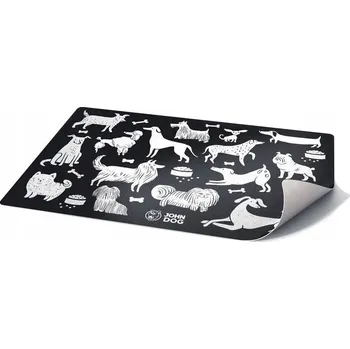 Miska pro psa Silikonová podložka pod misku John Dog bílá 1 l