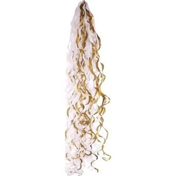 Balónek Třáseň na balónky - zlato-bílá