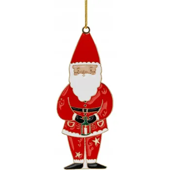 Vánoční dekorace Dekorativní závěs Mikuláš kovová 10x4 cm
