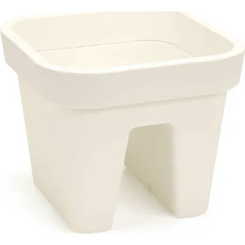 Květináč PLASTOVÝ KVĚTINÁČ LYS 24X29X29 CM KRÉMOVÁ