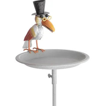 Zahradní dekorace Zapichovací napajedlo pro ptáky Kiara, 127x22 cm, kov, vícebarevná