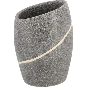 Držák na kartáček Koupelnový pohár Caldarela, šedá, 300 ml