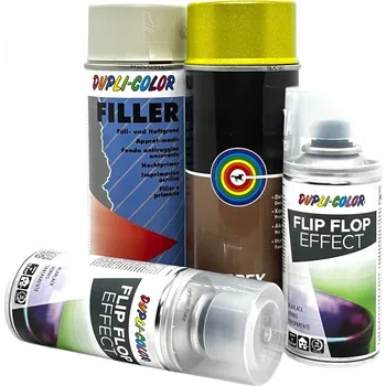 Barva ve spreji Sada: Základní Nátěr, Zlatá Žlutá Metalíza, Bezbarvý Lesk 3x Sprej 400ml