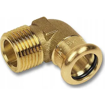 Vodovodní potrubí TVAROVKA MĚĎ ZAPRAS. VODA KOLENO S ZÁVITEM 15X1/2 Z-VNĚJŠÍ ZÁVIT PRESS VODA