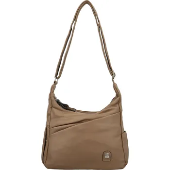 Kabelka Stylová dámská koženková crossbody kabelka Arleta, béžová