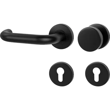 MPK - COSLAN - R rozety PZ, koule/klika levá BS - Černá matná