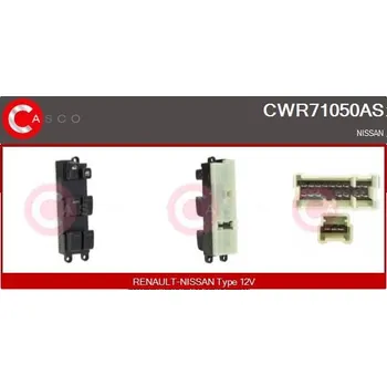 Spínač, zvedací zařízení oken CASCO CWR71050AS