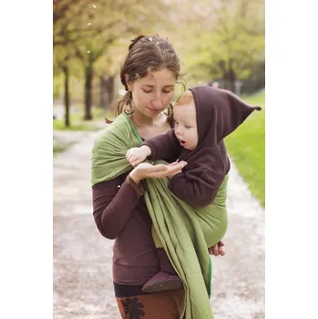 Šátek na nošení dítěte Ring sling Leo zelený