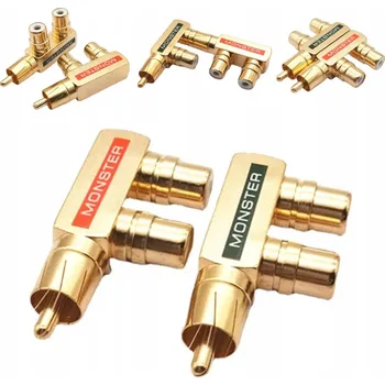 Audio kabel ADAPTÉR ROZDVOJKA CINCH RCA ZÁSTRČKA na 2x CINCH RCA ZÁSUVKA 2ks