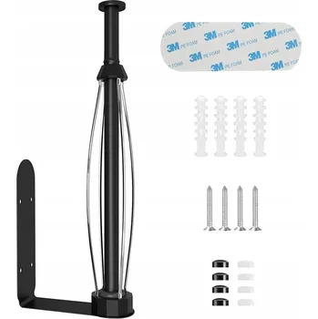 Držák na ručník DRŽÁK VĚŠÁK NA PAPÍROVÉ UTĚRKY KUCHYŇSKÝ KOUPELNOVÝ OTOČNÝ ČERNÝ LOFT