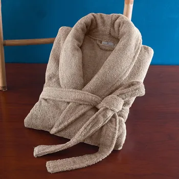 Dámský župan KIRPOGLOU Řecko Župan SPA FROTE s límcem 400g, hnědý Barva: hnědá, Velikost: XL