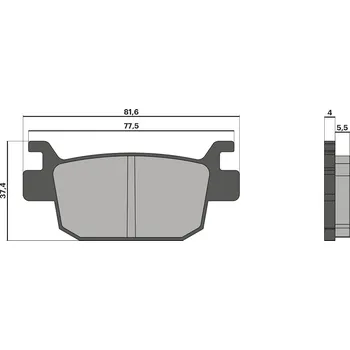 Brzdová destička Brzdové destičky Malossi Sport zadní, Honda Forza Jazz NSS, S-Wing FES, SH M6215016BB