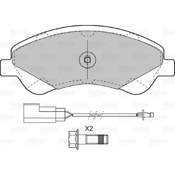 Brzdová destička VALEO Brzdové destičky 598818