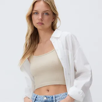 Dámské oblečení Reserved - Krátký top na ramínkách - tělová - 9976B-02X - 9976B-02X-M_L