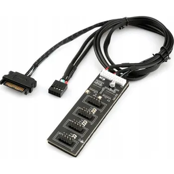USB hub USB 2.0 Rozbočovač 9-Pin na 2x USB 2.0 9-Pin HUB SPLITTER pro základní desku