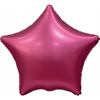 Balónek Fóliový balónek hvězda, matný, tmavě růžový
