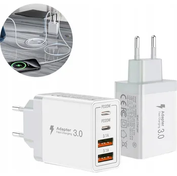 2 ks RYCHLÁ SÍŤOVÁ NABÍJEČKA NA TELEFON USB TYP C 40W