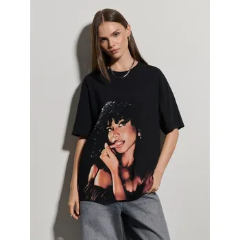 Dámská móda Tričko s potiskem Tyla - XL - House - černá - 519GO-99X