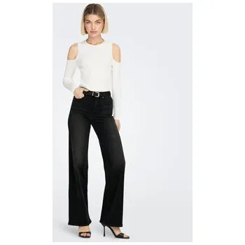 Dámské džíny ONLY Jeansy 15299796 Černá Wide Leg S_32