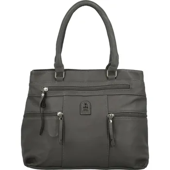 Kabelka Trendy dámská koženková kabelka na rameno Asila, tmavě šedá