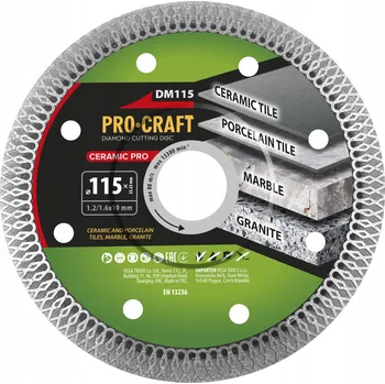 Řezný kotouč Diamantový řezný kotouč Ceramic PRO Procraft DM115