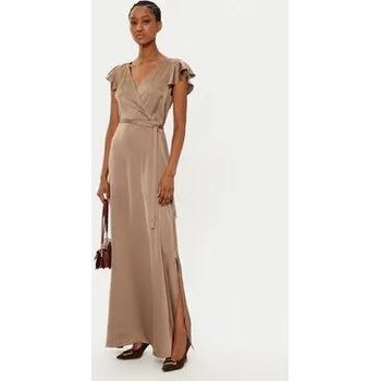 Dámské šaty Vila Večerní šaty Enna 14100345 Hnědá Regular Fit 38