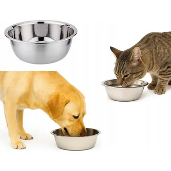 Miska pro psa Jedna kovová miska BABLO stříbrná 2,5 l