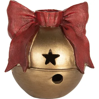 Clayre & Eef - Polyrezinový svícen JINGLE BELL 6PR5767