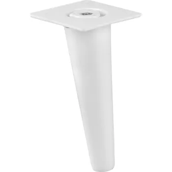 Stolová podnož Walteco Nábytková noha Nordic 150mm, kónická/rovná, buk lakovaný bílý