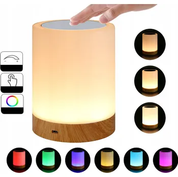 Lampička NOČNÍ LAMPA LED, LED LAMPIČKA NA NOČNÍ STOLEK, BAREVNÁ NOČNÍ LAMPA