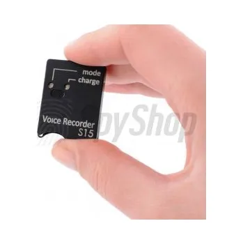 Diktafon Minidiktafon Soroka S15E s citlivým mikrofonem a dosahem detekce zvuku až do 10 m Spy Shop