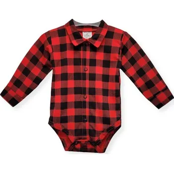 Mrofi Body košile kostkovaná ČERNO-ČERVENÁ - 86