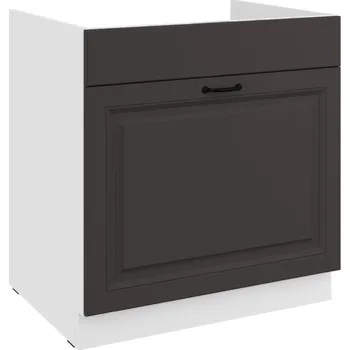 Kuchyňská skříňka Spodní dřezová skříňka s výsuvem STILO STILO GRAFIT / BÍLÝ MAT 80 ZL 1S BB