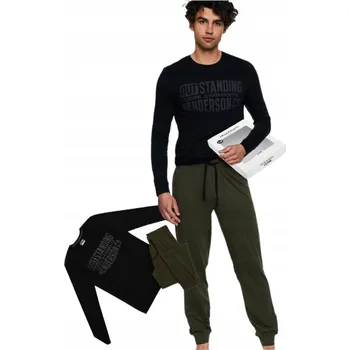 Pánské oblečení Henderson pánské pyžamo 40040-99X s dlouhým rukávem, velikost XL