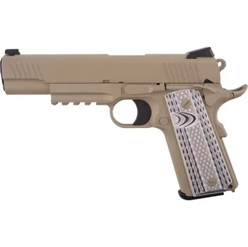 Airsoftová zbraň Airsoftová pistole M45A1 - písková TAN, celokov, GBB, WE