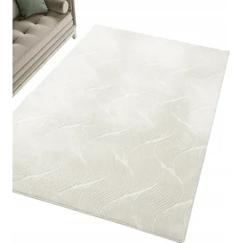 Koberec KOBEREC MODERNÍ DO OBÝVÁKU 120x170 MĚKKÝ PROTISKLUZOVÝ KRÉMOVÝ IVORY