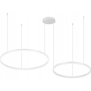 Závěsné svítidlo Interlook bílé LED 50 W 60/40 cm – více než 12 světelných bodů