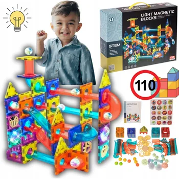 ostatní stavebnice Svítící magnetické stavebnice click4TOYS 110 dílků