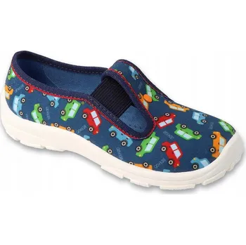 Dívčí obuv Befado dětské papuče s gumou modré, velikost 25