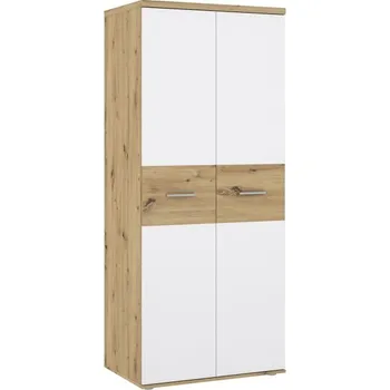 Šatní skříň Šatní skříň Winnie - Forte bílá-dub artisan 79.9x189 cm