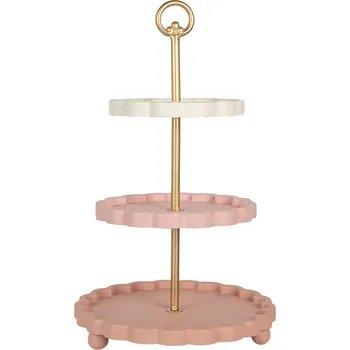 Clayre & Eef - Třípatrový dřevěný podnos 6H2458