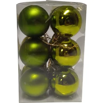 Vánoce Vánoční koule malé zelené 12 ks