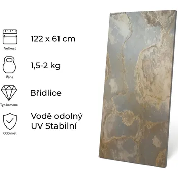 Stavební materiál Windu Kamenná dýha, Indian Autumn, 1220x610 mm, 0,74 m2