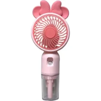 Domácí ventilátor Mini ventilátor s funkcí jemné vodní mlhy SM870C - růžová