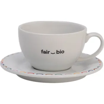 GoatCup Šálky s podšálky a logem FairBio od českého výrobce Velikost šálku: espresso