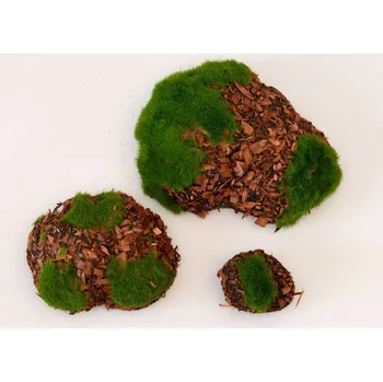 Mechové kameny s kůrou 3 ks