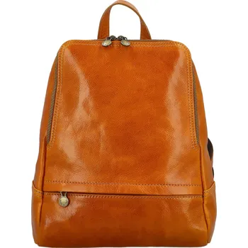 Městský batoh Luxusní dámský kožený batůžek Aristeos, světle koňakový