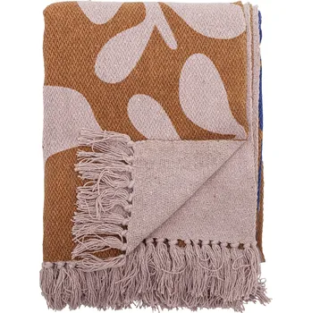 Bloomingville Přehoz z recyklované bavlny Atle Brown 130 x 160 cm