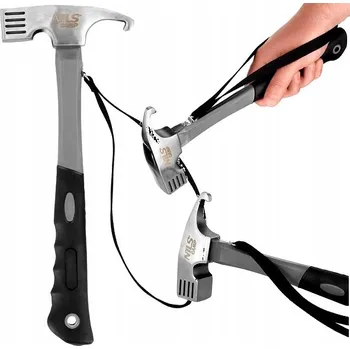 Kladivo Outdoorové kladivo 31 cm s ocelovou hlavou a protiskluzovou rukojetí pro kempování a přežití