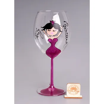 Sklenice MAXI VÍNOVKA - párty princezna Barva: Tmavě růžová - Bengal